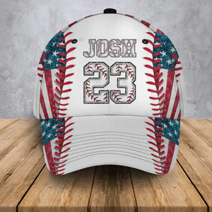 Personalized Baseball Player Custom Name & ID Cap 3D Printed LVA241198