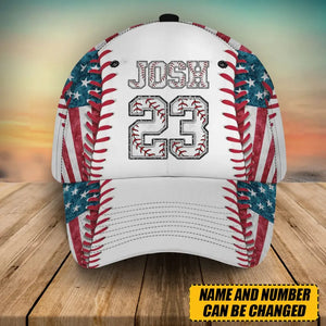 Personalized Baseball Player Custom Name & ID Cap 3D Printed LVA241198