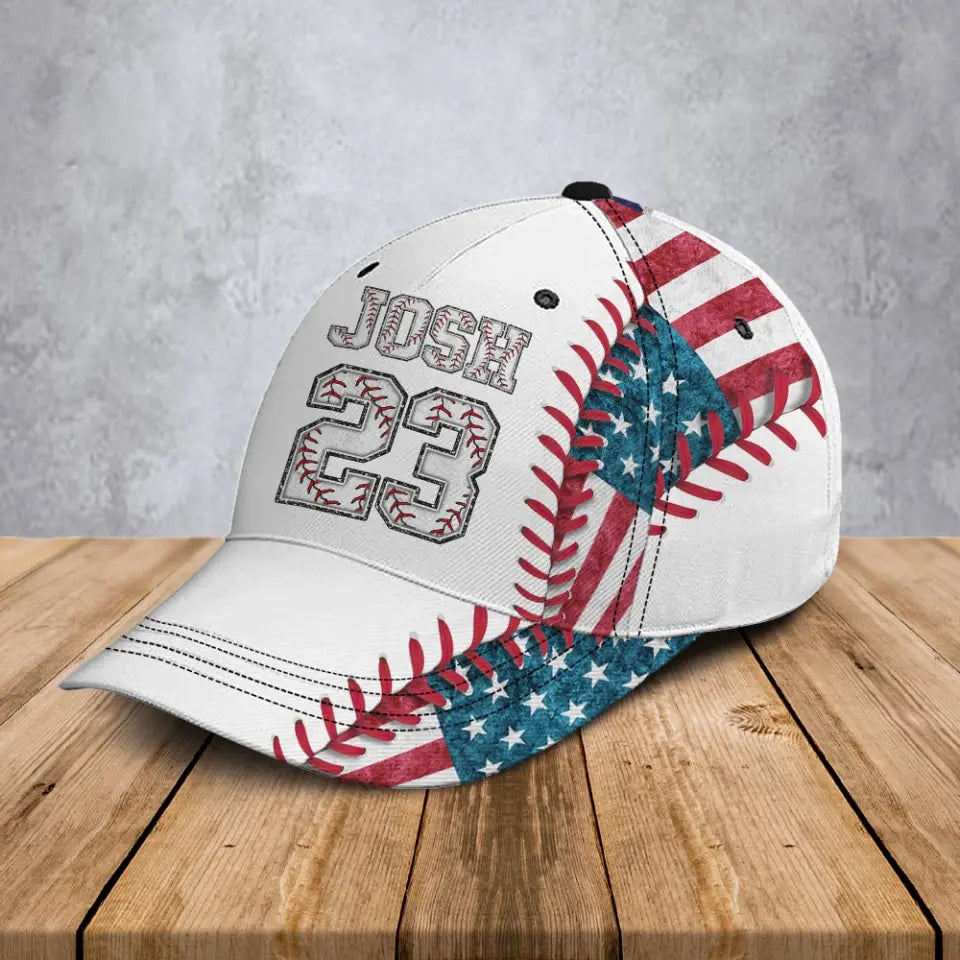 Personalized Baseball Player Custom Name & ID Cap 3D Printed LVA241198