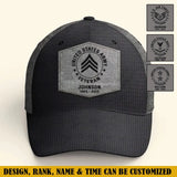 Personalized US Veteran Logo Custom Rank, Name & Service Time Cap Printed VQ241199