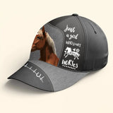 Personalized Upload Your Horse Photo Just A Girl Who Loves Horses Cap 3D Printed HN241201