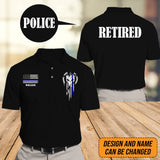 Personalized Police Punisher US Police Flag Custom Name Polo Shirt Printed QTHN241202