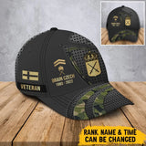 Personalized Swedish Veteran Rank Gold Custom Name & Time Cap 3D Printed AHVA241205