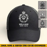Personalized Australian Police Branch Logo Custom Name & Service Time Cap Printed VQ241204