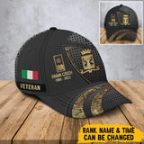 Personalized Italian Veteran Rank Gold Custom Name & Time Cap 3D Printed AHVA241205