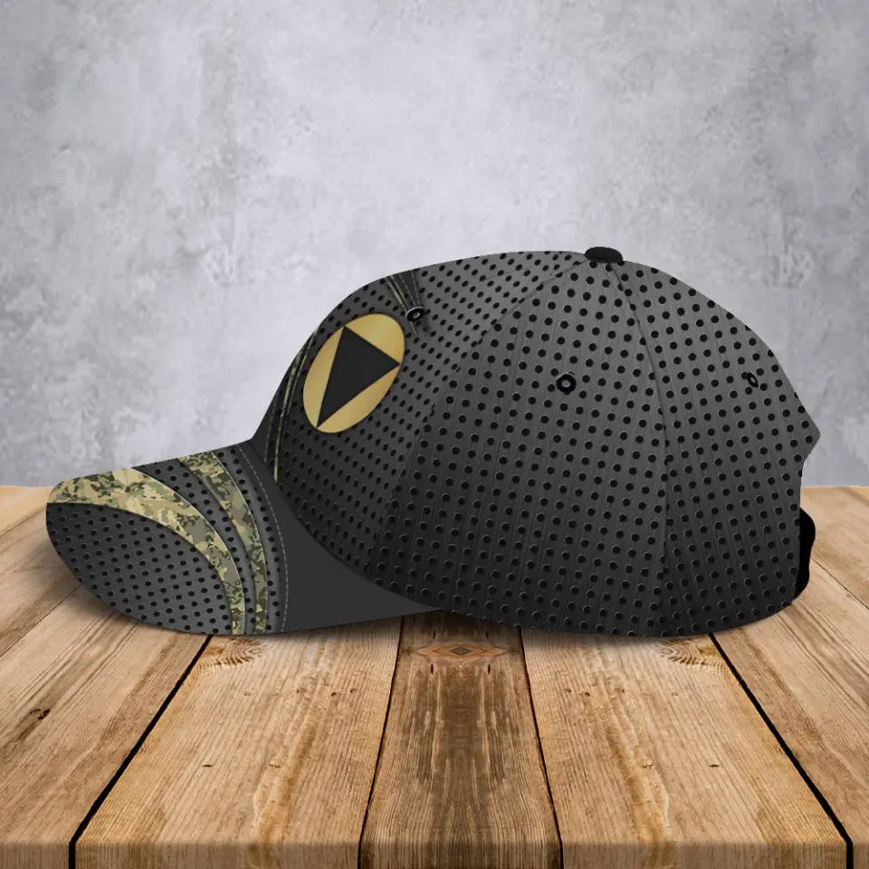 Personalized Austrian Veteran Rank Gold Custom Name & Time Cap 3D Printed AHVA241205