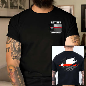 Personalized Retired US Firefighter US State Flag Custom Time T-shirt Printed KVH241228