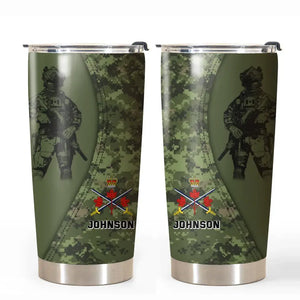 Personalized Canadian Veteran Camo Branch Logo & Custom Name Tumbler Printed AHVQ241223