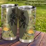 Personalized Australian Veteran Camo Branch Logo & Custom Name Tumbler Printed AHVQ241223