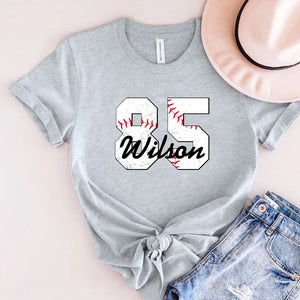 Personalized Baseball Player Custom Name & ID T-shirt Printed QTVA241235