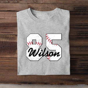 Personalized Baseball Player Custom Name & ID T-shirt Printed QTVA241235