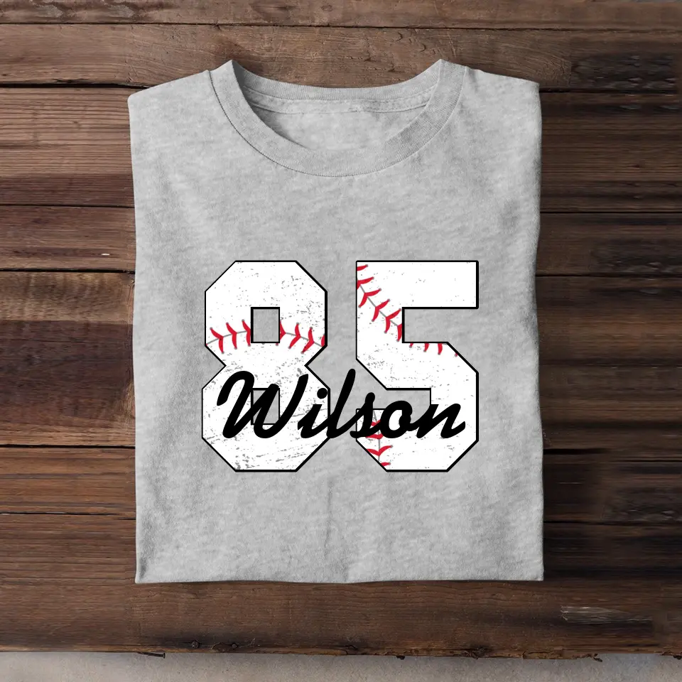 Personalized Baseball Player Custom Name & ID T-shirt Printed QTVA241235