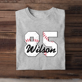 Personalized Baseball Player Custom Name & ID T-shirt Printed QTVA241235