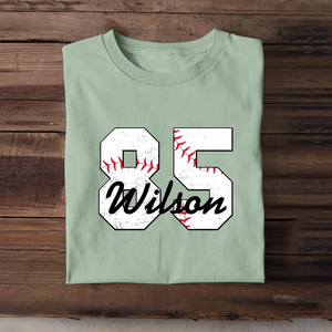 Personalized Baseball Player Custom Name & ID T-shirt Printed QTVA241235