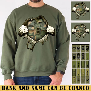 Personalized Norwegian Veteran Rank Camo Custom Name Sweatshirt Printed LVA241242
