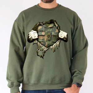 Personalized Norwegian Veteran Rank Camo Custom Name Sweatshirt Printed LVA241242