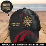Personalized US Firefighter Logo Custom Name & Time Cap 3D Printed AHVQ241248