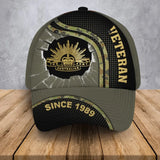 Personalized Australian Veteran Logo Custom Rank Gold & Name Cap 3D Printed AHVA241252