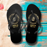 Personalized US Veteran Logo Custom Time Flip Flops Printed VQ241249