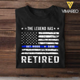 Personalized The Legend Has Retired US Police Custom ID T-shirt Printed KVH241271