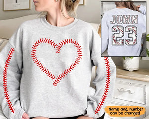 Personalized Baseball Player Custom Name & ID Sweatshirt Printed QTKH241266