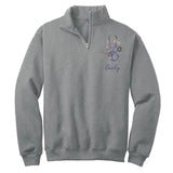 Personalized Floral Stethoscope Nurse Name Gift For Nurse Stand Collar Zipper Sweatshirt 2D Printed LVA241268