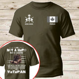 Personalized I Am Not A Hero Not A Legend I Am One Of The One Percent Who Served As Guardians Of Our Nation's Freedom I Am A Veteran Canadian Veteran Logo T-shirt Printed QTHN241259