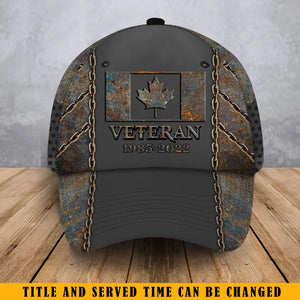 Personalized Canadian Veteran Retired 3D Printed Cap QTKH241279
