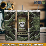 Personalized Canadian Veteran Rank Camo Skinny Tumbler Printed AHVQ241281