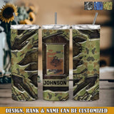 Personalized Australian Veteran Rank Camo Skinny Tumbler Printed AHVQ241281