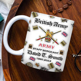 Personalized UK Veteran Branch Logo Custom Name & Time Mug Printed AHVA241275