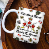 Personalized Canadian Veteran Branch Logo Custom Name & Time Mug Printed AHVA241275