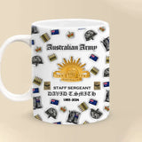 Personalized Australian Veteran Branch Logo Custom Name & Time Mug Printed AHVA241275