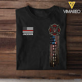 Personalized US Firefighter Flag Tshirt 2D Printed QTKH241288