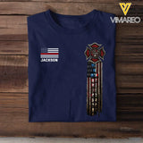 Personalized US Firefighter Flag Tshirt 2D Printed QTKH241288