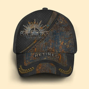Personalized Retired Australian Veteran Branch Logo Custom Name & Time Cap 3D Printed AHVQ241298