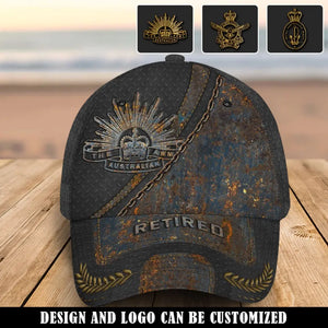 Personalized Retired Australian Veteran Branch Logo Custom Name & Time Cap 3D Printed AHVQ241298
