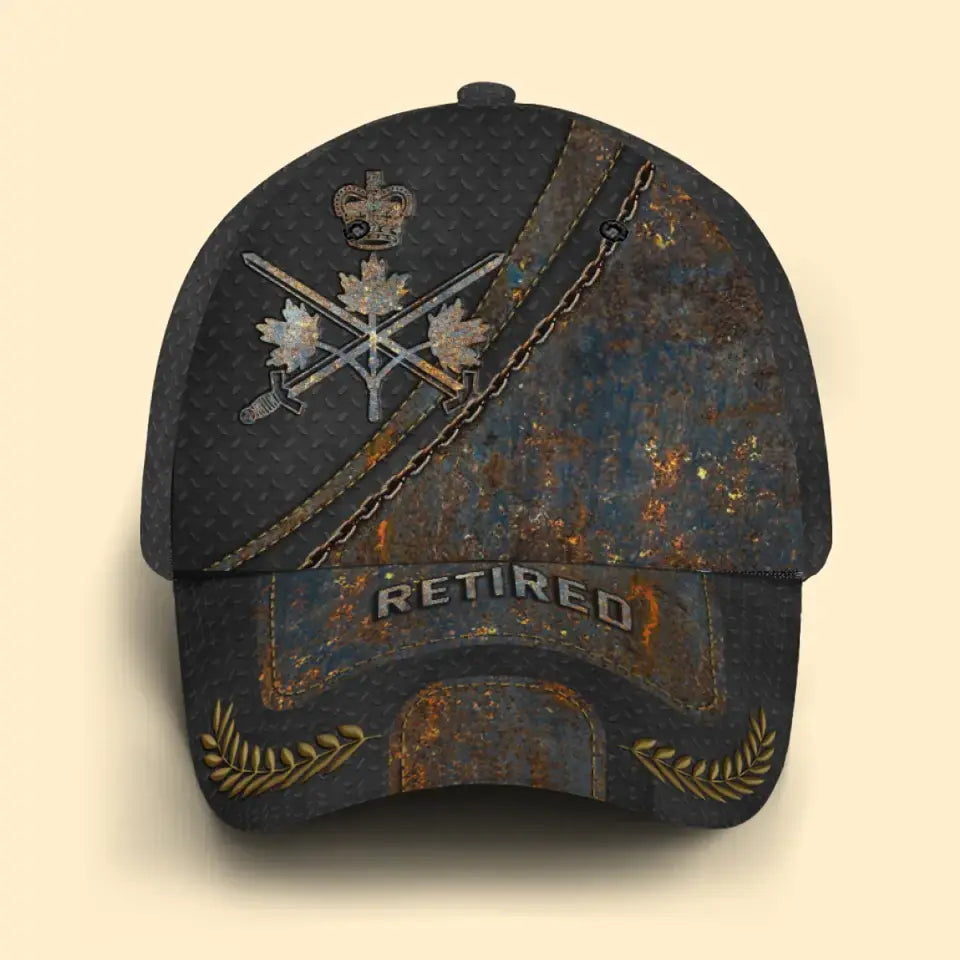 Personalized Retired Canadian Veteran Branch Logo Custom Name & Time Cap 3D Printed AHVQ241298