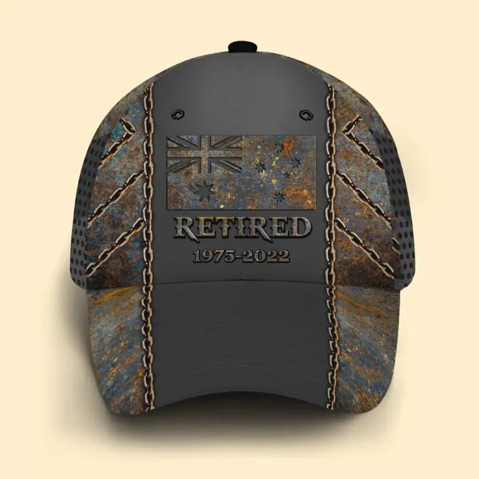 Personalized Australian Veteran Retired 3D Printed Cap QTKH241279