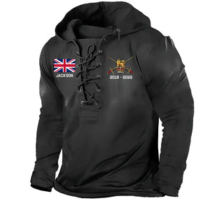 Personalized British Army Veteran Custom Name And Service Time  Long Sleeves Hoodie 3D Printed LVA241295