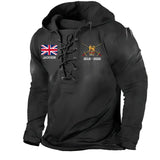 Personalized British Army Veteran Custom Name And Service Time  Long Sleeves Hoodie 3D Printed LVA241295