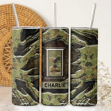 Personalized Australian Veteran Rank Camo Skinny Tumbler Printed AHVQ241281