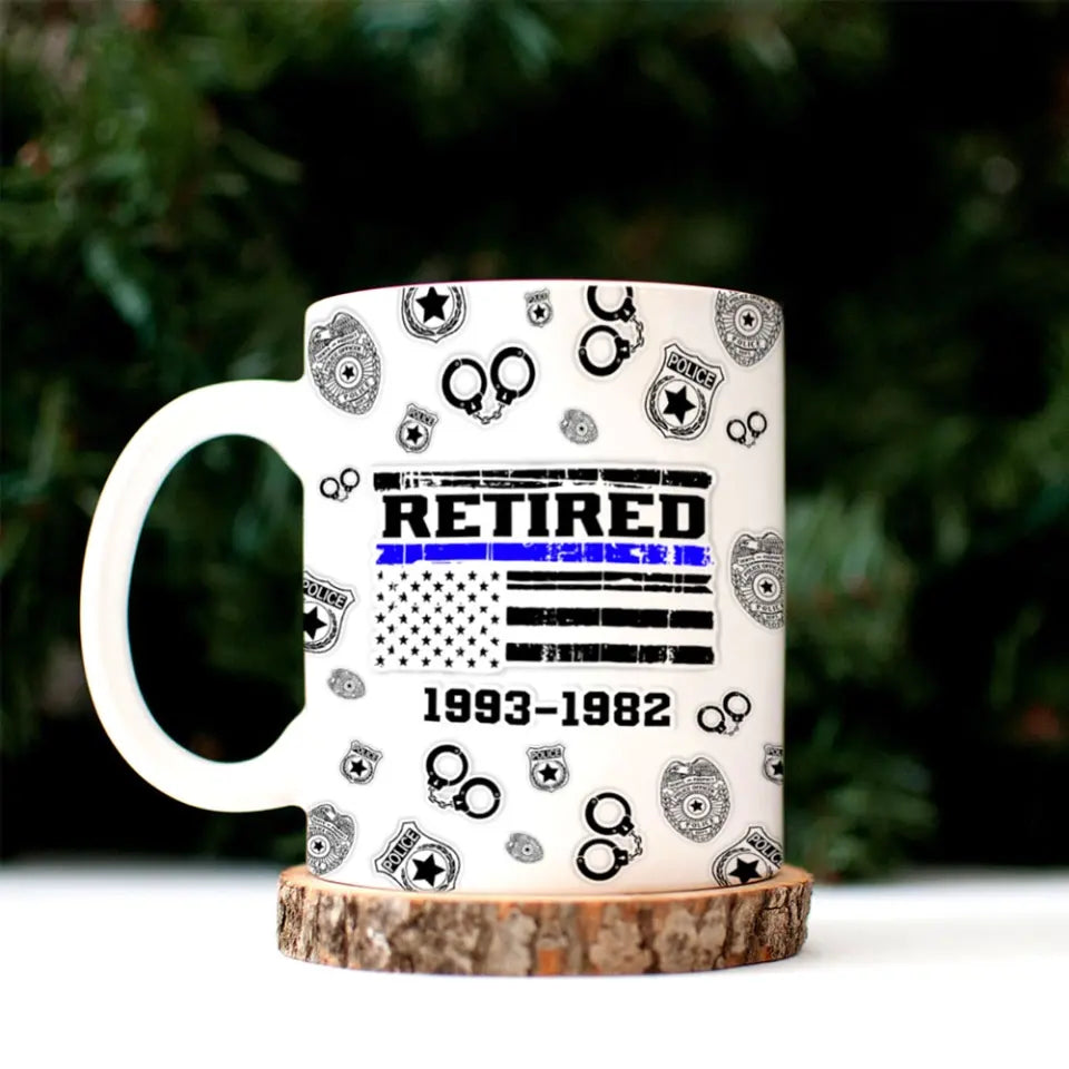 Personalized Retired US Police Custom Time Police Logo Mug Printed AHHN241286