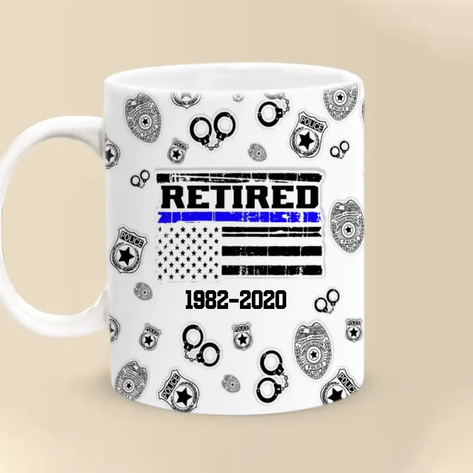 Personalized Retired US Police Custom Time Police Logo Mug Printed AHHN241286