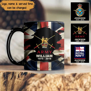 Personalized UK Veteran Branch Logo Custom Name & Time Mug Printed VQ241314