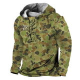 Personalized Australian Veteran Rank Camo Custom Name Long Sleeves Hoodie 3D Printed LVA241318