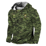Personalized Canadian Veteran Rank Camo Custom Name Long Sleeves Hoodie 3D Printed LVA241318
