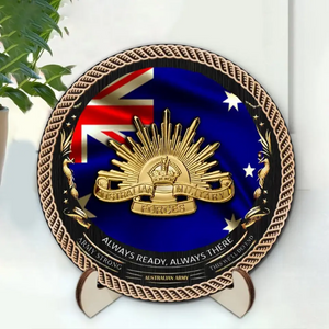 Personalized Australian Veteran Logo Always Ready Always There Customized Wooden Frame Printed AHVQ241321