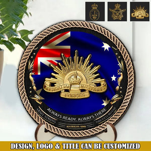Personalized Australian Veteran Logo Always Ready Always There Customized Wooden Frame Printed AHVQ241321