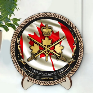 Personalized Canadian Veteran Logo Always Ready Always There Customized Wooden Frame Printed AHVQ241321